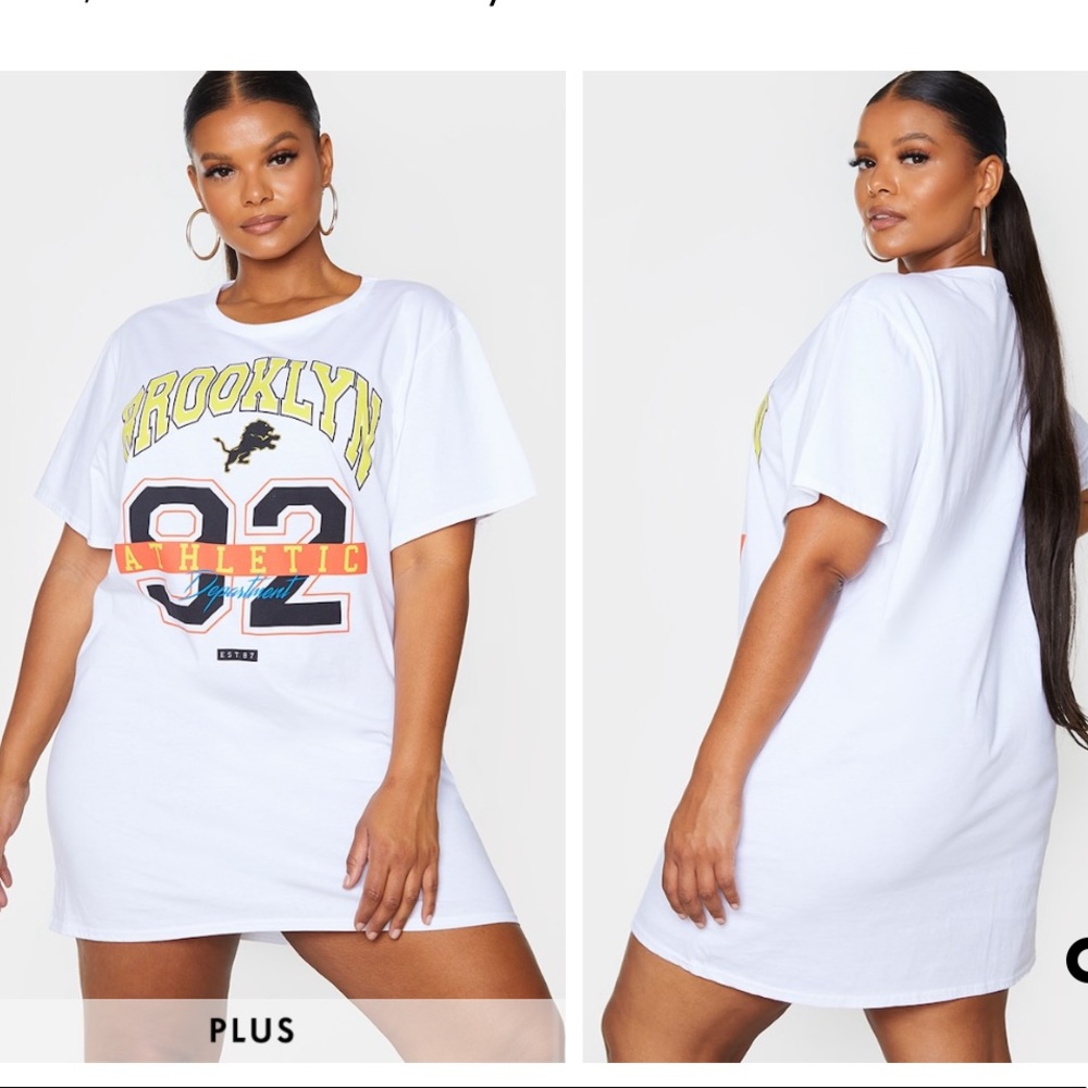 White Brooklyn T- Shirt Dress